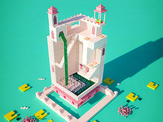 第五周C4D-像素风格