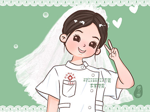 手绘护士小姐姐头像（个人主页-ZNDc5NTk0MzY=） - 艺术插画 - 站酷设计师小樊爱画画原创素材 - 站酷ZCOOL
