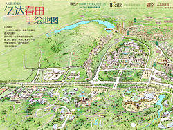 亿达春田手绘地图