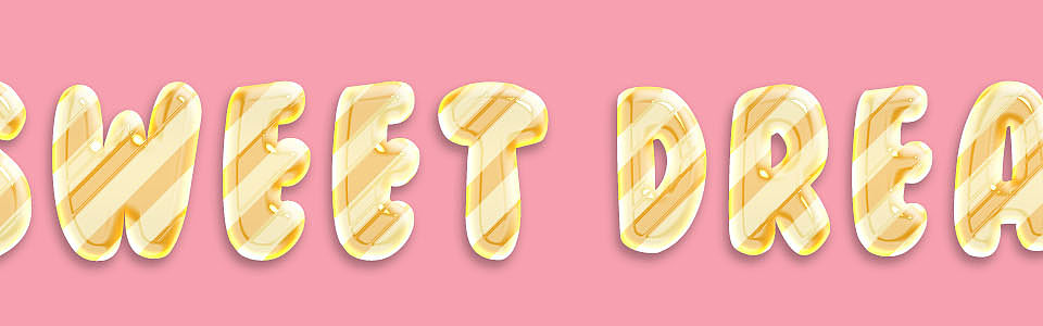 sweet糖果字体练习