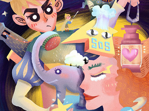 【插画】怎么我睡不着你也不知道来救我