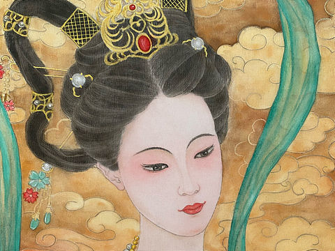 敦煌小仙女一枚（个人主页-ZNTY5ODM1MDA=） - 创作习作 - 站酷设计师听蝉工笔原创素材 - 站酷ZCOOL