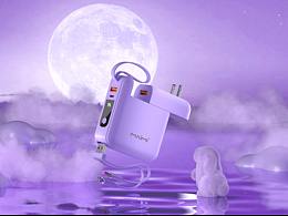 中秋海报-三维动画-C4D-3C数码产品