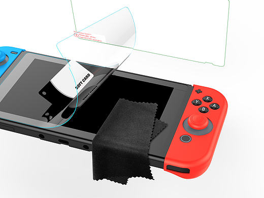 游戏机 钢化膜 亚马逊产品摄影 PS精修图 3D三维建模渲染 电商美工 天猫 京东 聚光影像