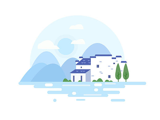 山水插画