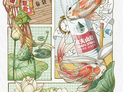 原创插画｜端午安康 见者好运🐲