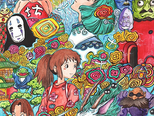 壳儿手绘·千与千寻·插画设计