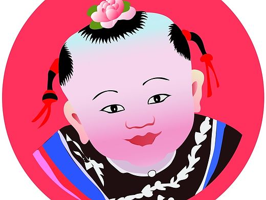 杨柳青年画人物插画