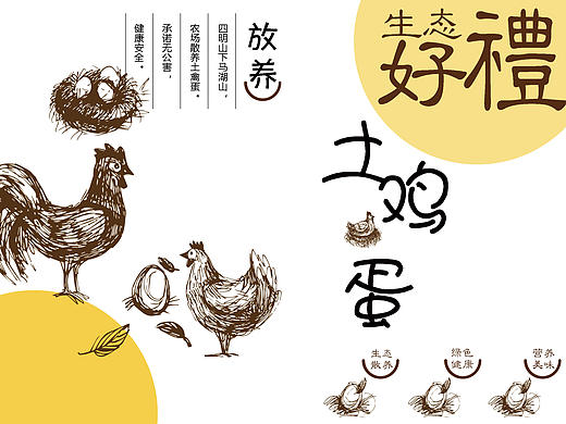 土鸡蛋包装平面
