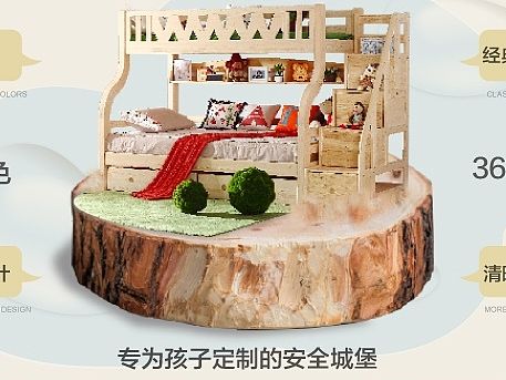 之前做的儿童床的详情页