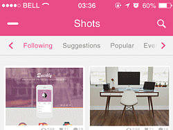 Dribbble App Concept