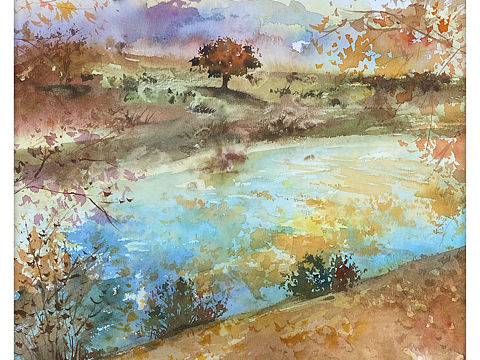 【秋】风景水彩