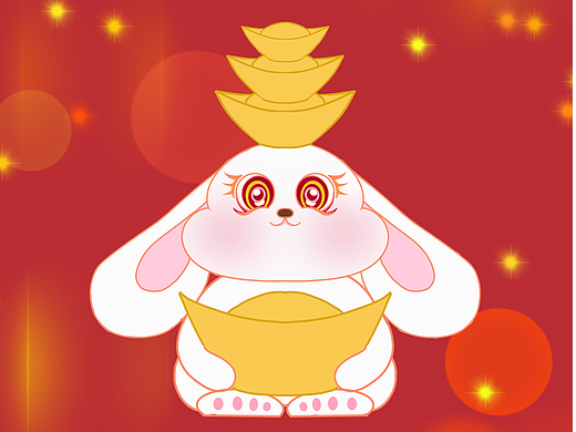 发财兔（个人主页-ZNjUwMjE4NDg=） - IP形象 - 站酷设计师是小言呀原创素材 - 站酷ZCOOL