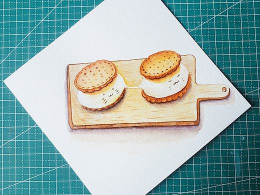 水彩～甜品（个人主页-ZNTQ3NTUwNDA=） - 绘画 - 站酷设计师小珊Seisei原创素材 - 站酷ZCOOL