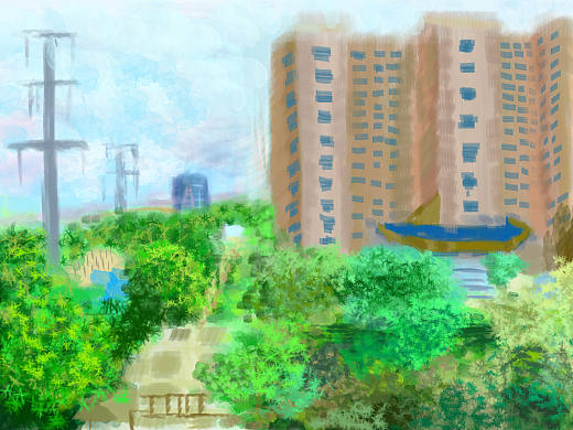 陽臺外的風(fēng)景（個人主頁-ZMjk3NDM1MzI=） - 藝術(shù)插畫 - 站酷設(shè)計師思o(jì)r棄原創(chuàng)素材 - 站酷ZCOOL