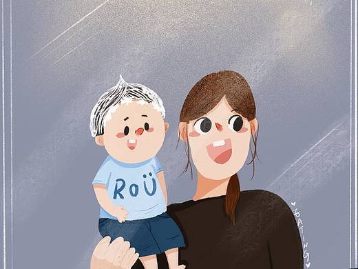 镜子里的我们（个人主页-ZMzc2NzI4MzI=） - 儿童插画 - 站酷设计师爱吃Eating原创素材 - 站酷ZCOOL