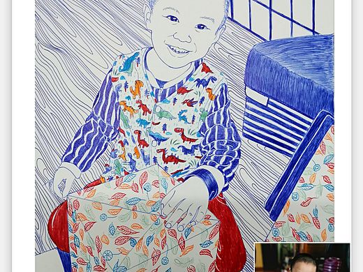 圆珠笔插画