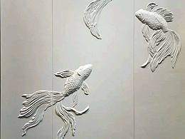 皮雕背景墙;刺绣背景墙;浮雕背景墙;镶嵌及车线背景墙
