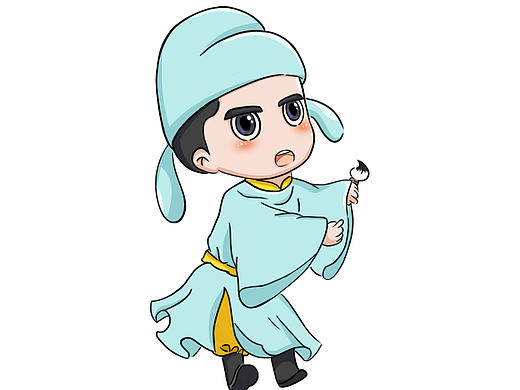 APP李白卡通人物手绘