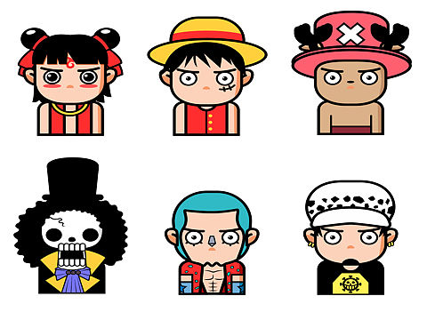 cosplay版海賊王人物半原創(chuàng)Q版半身畫（個人主頁-ZMzI4OTMyMDQ=） - 創(chuàng)作習(xí)作 - 站酷設(shè)計(jì)師桃子果子醬原創(chuàng)素材 - 站酷ZCOOL