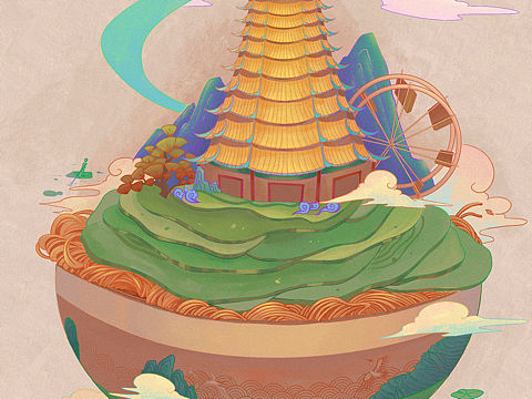 民族/古风（个人主页-ZNTUzNzAyMjQ=） - 商业插画 - 站酷设计师吧啦扒拉我原创素材 - 站酷ZCOOL