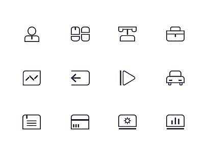 金融平台后台管理的一套小图标