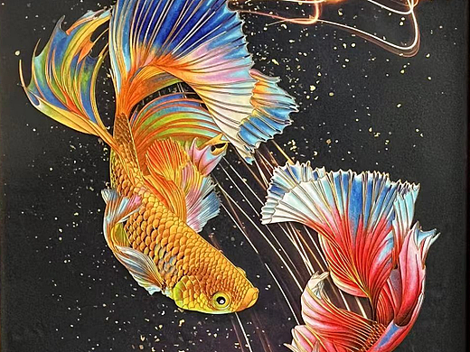 《爍金斗魚》（個人主頁-ZNjI3MjE4NjA=） - 其他手工藝 - 站酷設(shè)計師廖建珍原創(chuàng)素材 - 站酷ZCOOL