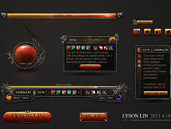 中西元素融合的一套游戲控件