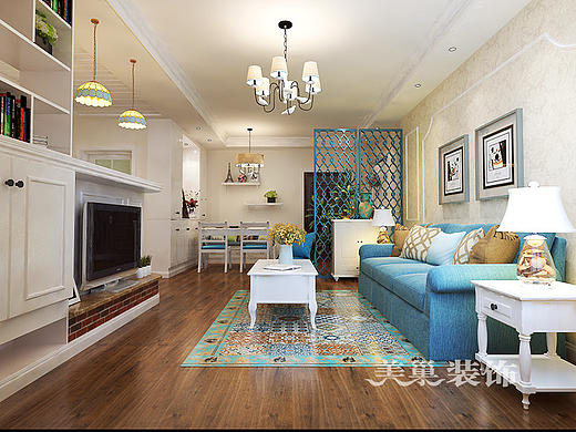 华启唐宁1號装修三室两厅效果图