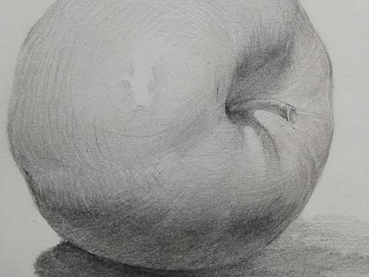 素描苹果临摹