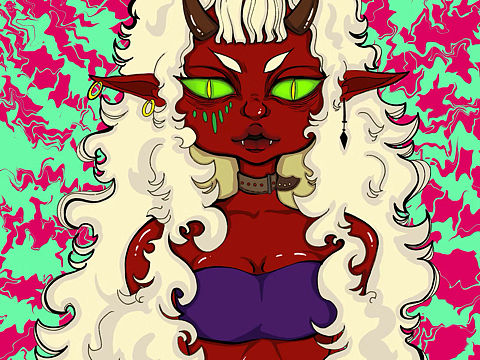 小恶魔（个人主页-ZNTAyNzA5MTY=） - 艺术插画 - 站酷设计师KIKKo1108原创素材 - 站酷ZCOOL