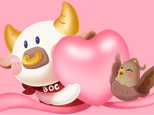 中国银行IP形象插画设计