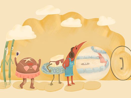 快樂過年-插畫練習(xí)（個(gè)人主頁-ZNTA2NzIyMzY=） - 商業(yè)插畫 - 站酷設(shè)計(jì)師maoemao原創(chuàng)素材 - 站酷ZCOOL