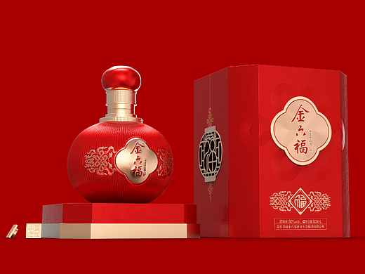酒包装设计 包装设计 酒瓶设计 金六福 