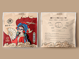 唐妆佳人安心裤插画包装