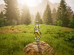 个人ue山林地形场景制作