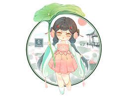 Q版人物|卡通头像|系列主题插画-夏