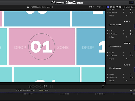 fcpx插件：专业的动画视频墙和媒体网格徽标模板Polaric GetWALL Opener