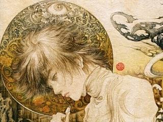小说《玺》最新毛笔手绘插图