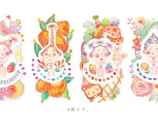 已商用过的原创和纸胶带插画稿