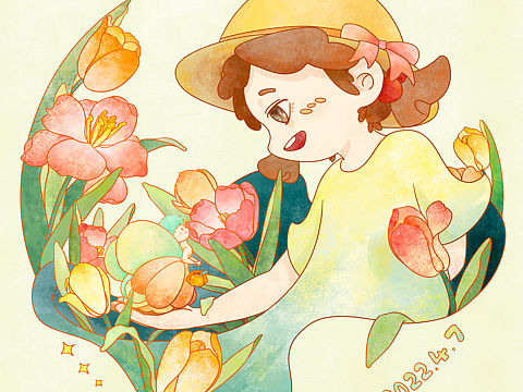 《花叢中》（個(gè)人主頁-ZNTkwNzEwMTI=） - 創(chuàng)作習(xí)作 - 站酷設(shè)計(jì)師風(fēng)云隱原創(chuàng)素材 - 站酷ZCOOL