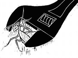 版畫<螳螂的力量>