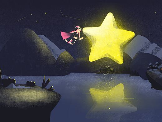 原创短片圣诞父子美术