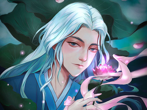 插画 意中人是画中仙