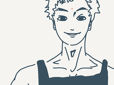 乱发少年还带笑