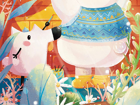 合作的节日插画分享