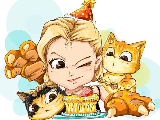 大宝贝的大黄和小花（个人主页-ZMzg4NTMyMzY=） - 创作习作 - 站酷设计师一叽番鼠MC原创素材 - 站酷ZCOOL