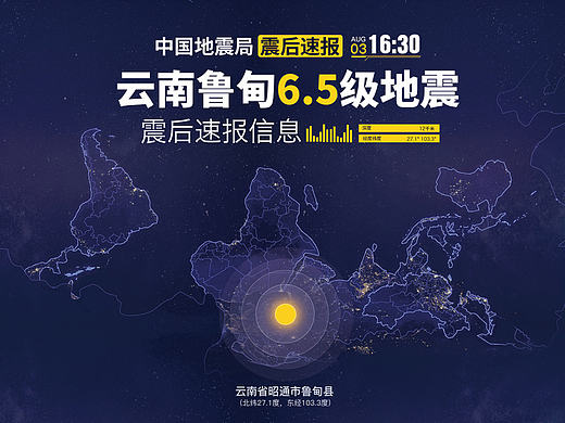 “防震减灾公益大赛”鲁甸地震数据信息图