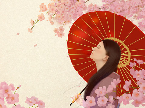 春——樱花女