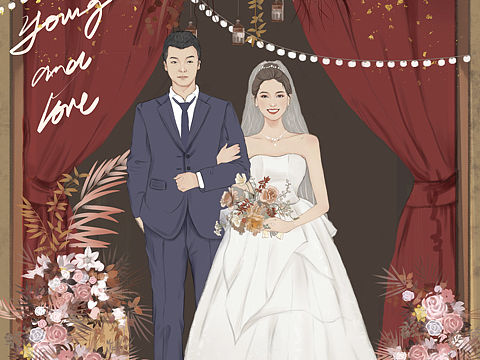 梦中的婚礼插画系列